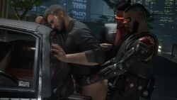 3d 3d_model 3d_render anal anal_sex arasaka big_cum big_cumshot car cd_projekt_red cgi cop cum cum_on_car cumshot cybernetics cyberpunk cyberpunk_2077 dominated dominated_male fuck fucked fucked_from_behind gay gay_male male male/male male_only muscles nudity orgasm pantless priest public public_nudity public_sex souperman suit v_(cyberpunk_2077) watching watching_sex