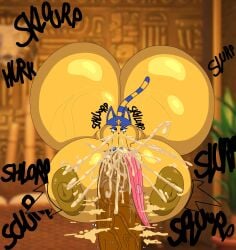 1girl animal animal_crossing ankha ankha_(animal_crossing) anthro ass big_ass big_breasts blowjob blowjob_face breasts cum cum_in_mouth cum_inside cumshot feline feline_humanoid female female_focus furry huge_ass huge_breasts hyper hyper_ass hyper_breasts hyper_penis komi_edits large_ass large_breasts large_penis musk naked nintendo penis sucking tagme tom_nook varix_(edit)