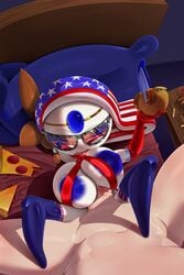 4th_of_july american_flag american_flag_hair big_breasts big_penis breasts burger erect_nipples fellatio female food fries interspecies male meloetta nipples nude paizuri penis pizza pokemon saliva sling_bikini sling_bikini_aside swimsuit theboogie tongue