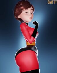 1girls 3d 3d_(artwork) animated ass blender_(software) bodysuit breasts brown_eyes brown_hair elastigirl female female_only gloves hand_on_hip helen_parr huge_ass latex light-skinned_female light_skin looking_at_viewer low-angle_view medium_breasts mp4 music shorter_than_10_seconds smitty34 sound tagme the_incredibles thick_thighs thighhighs vertical_video video wide_hips