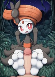 ai_generated feet female foot_fetish foot_play footjob game_freak happy legendary_pokemon meloetta meloetta_(pirouette_form) mythical_pokemon nintendo pawjob paws pokemon pokemon_(species) pokemon_bw pov trainer uncensored