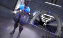 3d ass_expansion big_ass big_breasts breast_expansion breasts bubble_butt cleavage female huge_ass huge_breasts hyper_breasts irona_(qzk_forte) qzk_forte slosh sloshing_breasts sound tagme trinity_(warframe) video warframe