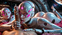 ai_generated android android_girl ass blowjob_pov fellatio female harem human_male lying_on_stomach male male_pov oral oral_sex robot_girl servant service sexy_pose the_pose