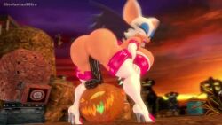 1girls 3d 3d_model animated anthro big_ass big_breasts bouncing_on_dildo breasts clothed clothing cowgirl_position dildo dildo_in_pussy female female_only halloween halloween_pumpkin halloween_theme heels high_heel_boots high_heels jack-o'-lantern knuckles_the_echidna latex leviantan581re makeup mobian mobian_(species) mobian_bat mp4 psydevil pumpkin pumpkin_masturbation pumpkin_sex pussy rouge_the_bat sega sex_toy solo solo_female sonic_(series) sonic_adventure_2 sonic_the_hedgehog_(series) sound tagme vaginal_penetration video