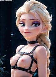 1girls 2d 3d ai_generated athletic athletic_female big_ass big_breasts big_eyes blonde_female blonde_hair blue_eyes bondage bondage_outfit braid breasts chest choker curvy curvy_figure cute cute_face detailed disney elsa_(frozen) exposed_breasts eyelashes eyeshadow female female_only fit fit_female focus frozen_(film) frozen_2 harness high_quality large_breasts leash legs light-skinned_female light_skin lips lipstic looking_at_viewer makeup mascara nero100 nipples on_leash pale-skinned_female pale_skin perky_breasts pet_play posing restrained seductive seductive_look skinny skinny_girl stable_diffusion tagme thighs thin_female thin_waist tied_up