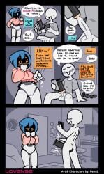 1boy 1girls 4_panel_comic 4koma advertisement ambiguous_penetration anal anal_masturbation anal_object_insertion animated balls blue_eyes blue_face blue_hair bluetooth_sex blush blush_lines bottomless bottomless_female bottomless_male bucking buttplug closed_eyes comic comic_page confused confused_look dialogue english_text female fleshlight genitals handlebars human_on_robot lav_(nekuzx) loop looping_animation lovense lovense_ridge lovense_solace_pro male male_masturbation masturbation nekuzx object_insertion onahole orange_face penetrable_sex_toy penile_masturbation penis phone pleasure_face portal_fleshlight portal_masturbation portal_sex pussy ridge robot robot_girl robot_humanoid screen_face sex_toy sex_toy_in_ass sex_toy_insertion smartphone smile speech_bubble straight sweater sweater_only tagme text white_skin