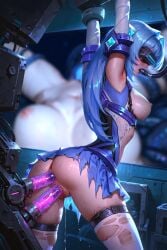 ai_assisted ai_generated anal anal_dildo arms_up blue_hair blue_skirt bondage bound bound_arms bound_legs brainwashing breasts_out breathing_tube detached_sleeves dildo dildo_in_ass dildo_in_pussy double_penetration exs-tia female_pov from_behind fucking_machine head-mounted_display hi_res katsuragi_marina long_hair machine_sex magical_girl medium_breasts monitor nipples picture_in_picture pink_dildo pussy restrained self_upload sex_machine slave spread_legs stable_diffusion stationary_restraints tacocatbox tentacle_sex torn_clothes vaginal_penetration