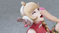 blonde_hair cock_in_face juno_(overwatch) licking_penis