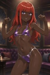 acacia_(jdelta) ai_animated ai_animation ai_generated animated bikini black_girl bubble_ass bubble_butt dancer dancing dark-skinned_female dark_skin dark_skinned_girl ebony ebony_female flat_chest flat_stomach grok_imagine image2animation jdelta lap_dance legs original original_character pov pov_eye_contact purple_eyes red_hair redhead_female seductive_female seductive_look seductive_mouth sexy_body shaking_ass shiny_skin skinny skinny_female small_breasts smooth_skin stripper tight_body tight_stomach