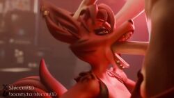 3d animated blowjob blowjob_face blowjob_only deepthroat face_fucking female female_anthro female_focus five_nights_at_freddy's fnaf foxy_(fnaf) furry human licking licking_balls licking_penis sound straight sucking sucking_balls sucking_penis tagme video wet_skin