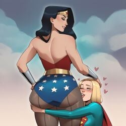 2girls ai_generated alien alien_girl alien_humanoid amazon ass assisted_presentation big_ass big_breasts big_thighs breasts curvaceous curvy curvy_figure dc dc_comics demigod demigoddess diana_of_themyscira diana_prince digital_media_(artwork) female female_face_near_ass head_on_ass hips hourglass_figure huge_ass huge_breasts huge_thighs justice_league kara_danvers kara_zor-el kryptonian large_ass large_breasts large_thighs legs light-skinned_female light_skin mature mature_female phophopho slim_waist supergirl superman_(series) themysciran thick thick_hips thick_legs thick_thighs thighs voluptuous waist wide_hips wide_thighs wonder_woman wonder_woman_(series) yuri