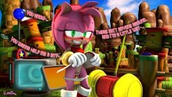 1girls 3d amy_rose anthro anthro_female blush bodily_fluids boots day dialogue dress dress_lift english_dialogue english_text exposed_pussy female female_focus front_view fur green_eyes green_hill_zone hairband hammer looking_at_viewer panties panties_down pink_fur presenting_pussy pussy pussy_juice red_dress red_hairband rosie_bloom sega sfm showing_pussy skirt_lift smiling_at_viewer solo solo_focus sonic_(series) sonic_the_hedgehog_(series) source_filmmaker sunlight text underwear vagina vaginal_fluids white_gloves white_panties