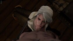 1boy 1girls 3d :>= animated atlassfm blowjob blowjob_face cd_projekt_red ciri erection fellatio female forced forced_oral looking_at_viewer male male_pov maledom oral penis pov rape sound source_filmmaker straight sword the_witcher the_witcher_(series) the_witcher_3:_wild_hunt video weapon white_hair