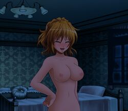 07th_expansion accurate_art_style animated blonde_hair blush bouncing_breasts breasts closed_eyes edit happy implied_sex jessica_ushiromiya large_breasts night nipples nude out-of-frame_censoring photoshop sprite_edit tears umineko_no_naku_koro_ni