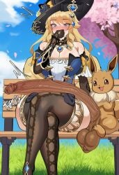 absurdly_large_cock ai_generated crossover eevee generation_1_pokemon genshin_impact hands_over_mouth huge_ass huge_cock huge_thighs large_ass large_breasts large_penis legs_crossed looking_at_penis male_eevee male_pokemon/female_human navia_(genshin_impact) penis_awe penis_on_thighs pokemon pokemon_(species) pokemon_rgby pokephilia pokse shocked_expression sitting skimpy skimpy_clothes thick_thighs weird_crossover