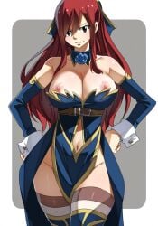 1girls ai_generated big_breasts erza_scarlet fairy_tail huge_breasts large_breasts mullon novelai red_hair thick_thighs voluptuous voluptuous_female