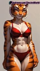 1girls ai_generated curvaceous curvy curvy_body curvy_female dreamworks electroworld female female female_focus female_only fur furry highres inviting_to_sex kung_fu_panda master_tigress panties seductive seductive_look seductive_pose shiny_skin solo solo_female tigress uncensored underwear voluptuous voluptuous_female