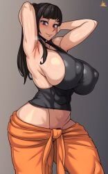 1girls abs areola armpits ass belly_button biceps big_areola big_ass big_breasts big_nipples big_thighs black_hair breasts butt enen_no_shouboutai female female_focus female_only fire_force gigantic_breasts huge_areola huge_ass huge_breasts huge_nipples huge_thighs jmg long_hair muscular_female nipples nude oze_maki pubic_hair purple_eyes pussy solo solo_female solo_focus sweat sweatdrop sweating tagme thick_hips thick_thighs thighs toned