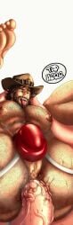 anal anal_sex bara big_pecs bulge chest_hair cole_cassidy cowboy_hat gay hairy hairy_chest jockstrap male male/male male_only muscular muscular_male overwatch tap_here! tongue_out yaoi zacknoxz_(artist)