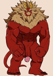 balls demon horns male_only muscular otukimi penis red_skin