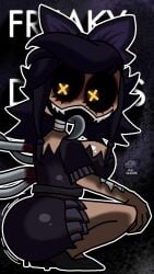 1girls ass black_dress black_hair booty bow breasts clothing corpse cyn_(murder_drones) cyntessa_(murder_drones) female female_only glitch_productions guiltygojisonic heels logo looking_at_ass movement_lines murder_drones robot robot_girl rotting_flesh shaking_ass shaking_butt side_view sideboob smile smiling solo_female tendrils throwing_it_back tongue tongue_out twerking twintails worker_drone yellow_eyes zombie_drone