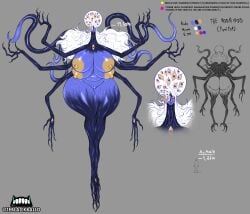 big_ass big_breasts dat_ass eldritch_horror huge_ass huge_breasts monster monster_girl reference_sheet the_moon_god_(zeblackballd) thick_ass thick_thighs zeblackballd_(artist)