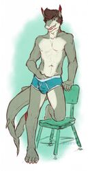 1boy bulge garroh kelevtov male male_only pinup relic shark solo underwear