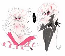 angel anthropod breasts female hazbin_hotel molly_(hazbin_hotel) sinner spider_humanoid vagina