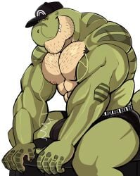 anthro balls bara barazoku boner bulge darknaigart dinosaur erection erection_under_clothes jace_(darknaig) male male_only muscles muscular penis scalie sitting solo solo_male tyrannosaurid tyrannosaurus tyrannosaurus_rex underwear underwear_only