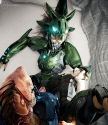 3_fingers alien animal_genitalia animal_penis anthro anthro_on_anthro arceronth armor avian bed brown_body brown_feathers clothed clothed_sex clothing cor_zan duo exposed_crotch feather_hair feathered_crest feathers female female_penetrated fingers from_front_position full_armor furniture genitals halo_(series) hand_on_hand head_crest hi_res high-angle_view ibie'shan kig-yar lying male male/female male_penetrating male_penetrating_female microsoft on_back on_bed penetration penile penile_penetration penis penis_in_vagina pseudo_hair quill_hair raised_leg scalie sex t'loaki t'vaoan vaginal_penetration vulva xbox_game_studios