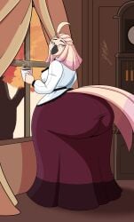 artjwink big_ass big_breasts breasts bunny_ears female furry headmistress_(jwinkz) huge_ass huge_breasts thick_thighs wide_hips