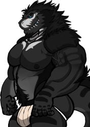 anthro balls bara barazoku bulge darknaigart flaccid jockstrap jockstrap_only male male_only muscles muscular penis scalie solo solo_male underwear underwear_only