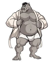 anthro balls bara barazoku boar bulge darknaigart flaccid furry male male_only muscles muscular penis solo solo_male suina sus_(pig) underwear