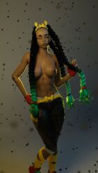 3d african african_female breasts dark-skinned_female dark_skin female kimberly_jackson nipples street_fighter zis2nsfw