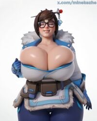 1girls 3:4 3d activision alternate_breast_size artist_name bag big_breasts blizzard_entertainment blush breast_bulge breast_press breast_squeeze breast_squish breasts breasts_bigger_than_head breasts_out breasts_out_of_clothes brown_hair bulging_breasts bursting_breasts cleavage cleavage_overflow closed_eyes coat commission cowboy_shot curvaceous curvaceous_figure curves curvy curvy_body curvy_female curvy_figure curvy_hips curvy_thighs cute cute_face deep_cleavage elbow_gloves female female_focus female_only front_view fur fur_coat gigantic_breasts glasses gloves hair_ornament hand_on_breast happy hi_res high_resolution highres huge_breasts jacket legs_together looking_pleasured mei-ling_zhou mei_(overwatch) mei_ling_zhou microsoft minekezhe overflow overflowing_breasts overwatch overwatch_2 pants pleasure_face pleasured plump ponytail portrait request round_breasts self_upload shiny_breasts short_hair simple_background slim_waist smile smiling solo solo_female solo_focus squish squished_breasts standing teeth teeth_showing teeth_visible thick_legs thick_thighs twitter_username watermark wearing_glasses wide_hips winter_clothes