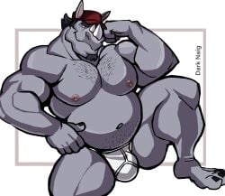 anthro balls bara barazoku bulge darknaigart flaccid furry male male_only muscles muscular penis solo solo_male spread_legs underwear underwear_only