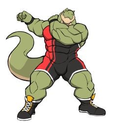 anthro balls bara barazoku bulge darknaigart dinosaur flaccid jace_(darknaig) male male_only muscles muscular penis scalie singlet solo solo_male tyrannosaurid tyrannosaurus tyrannosaurus_rex