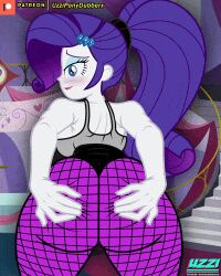 1girls animated ass ass_focus ass_grab big_ass blush bra breasts equestria_girls female female_only friendship_is_magic gif groping groping_ass hasbro large_ass leggings looking_at_viewer looking_back looking_back_at_viewer my_little_pony panties ponytail rarity_(eg) rarity_(mlp) self_grope sideboob solo solo_female sports_bra thick_ass thick_thighs uzzi-ponydubberx wide_hips