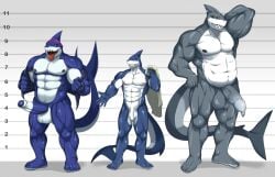 abs anthro anthro_shark balls bandana barry_nauticus biceps big_boner blue blue_and_white_skin chart chest cock cocks crimsonrabbit daddy dick dicks difference duke_nauticus fin foreskin gay gays grey_and_white_skin musclegut muscles muscular_dudes muscular_shark naked naked_boys nauticus nipples pecs shark size size_chart tail tex_nauticus tex_nauticus_(keto_arctic_wolf) tongue triceps uncut vest