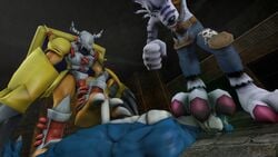 3d bondage bound claws digimon dirty domination feet foot_fetish foot_focus footrub hawkvally humiliation male_only paws slave smell smelling toes wargreymon weregarurumon