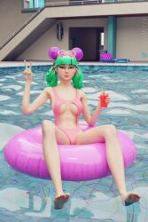 breasts feet femele fortnite giocamolly swimsuit tropical_punch_zoey zoey_(fortnite)