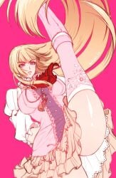 2d artist_request ass blonde_hair bubble_butt busty emilie_de_rochefort female female_focus female_only hourglass_figure long_hair purple_eyes tagme tekken wide_hips