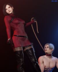 1boy 1girls 2024 3d 3d_(artwork) ada_wong ada_wong_(adriana) all_fours asian_female blonde_hair blonde_male bondage capcom caucasian_male clothed_dom clothed_dom_nude_sub clothed_female collar dominant dominant_female domination female femdom hell4ide hetero human human_only humiliation interracial kneeling kneeling_male leash leash_and_collar leash_pull leashed_collar leon_scott_kennedy light-skinned_female light-skinned_male looking_up looking_up_at_partner male malesub muscular_male muscular_sub not_furry nude_male nude_male_clothed_female pistol resident_evil resident_evil_2 resident_evil_2_remake resident_evil_4 resident_evil_4_remake straight submissive submissive_male tagme