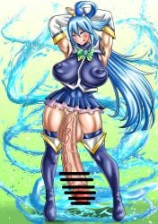 1futa aqua_(konosuba) areolae armpit_hair balls big_areola big_balls big_breasts big_cock big_nipples big_penis big_testicles blue_eyes blue_hair breasts censored clothed clothing dickgirl erect erect_nipple erect_nipples erect_penis erection futa_only futanari gomikuzu0411 huge_balls huge_breasts huge_cock huge_cock huge_nipples huge_testicles human intersex kono_subarashii_sekai_ni_shukufuku_wo! large_areolae large_balls large_breasts large_cock large_penis large_testicles light-skinned_futanari light_skin long_hair long_penis nipples penis scrotum solo solo_futa testicles veiny_penis