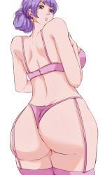 carina_(one_piece) female female_only from_behind huge_ass huge_breasts large_ass large_breasts looking_back one_piece shishiou11 tagme thick_thighs underwear_only