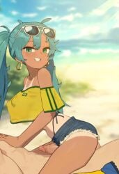 1boy 1girls ai_generated animated aqua_eyes aqua_hair ass big_ass big_breasts big_thighs brazil brazilian brazilian_female brazilian_flag brazilian_miku breasts brittle censored covered_nipples crop_top crop_top_overhang cyan_eyes cyan_hair earrings female grin grinding grinding_on_penis grinding_through_clothes hatsune_miku hoop_earrings hotpants huge_ass huge_thighs kneehighs latin_american_hatsune_miku_(meme) long_hair looking_at_viewer messy_hair no_sound outdoors penis shirt short_playtime short_sleeves shorter_than_10_seconds shorts smug sneakers stable_diffusion summer sunglasses sunglasses_on_head tagme tan tan_body tanlines tanned testicles thick_hips thick_thighs thigh_sex thighs thong twintails underwear vertical_video video vocaloid yellow_shirt