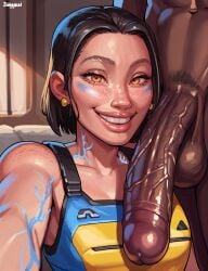 ai_generated apex_legends conduit_(apex_legends) dark-skinned_male huge_cock interracial rorioriai selfie stable_diffusion