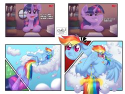 4:3 bodily_fluids comic duo english_text equid equine female female/female feral friendship_is_magic genital_fluids genitals greeting hasbro hi_res horse ki'jo_hyena mammal my_little_pony omorashi peeing pony pussy rainbow_dash_(mlp) text twilight_sparkle_(mlp) urine watersports wet wetting