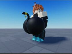 1boys 3d animated animated_gif animated_image ass ass_bigger_than_head ass_bigger_than_torso baseplate big_ass big_butt bubble_ass bubble_butt butt_bigger_than_head cat_ears cat_tail catboy collar curvy cute_face cute_male glasses moobzy orange_hair roblox robloxian tail tail_motion thighhighs twerk twerking twerking_at_viewer video