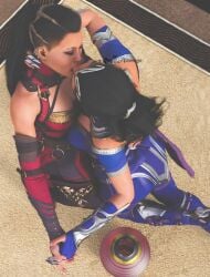 2girls 3d black_hair breasts bust busty chest curvaceous curves curvy curvy_figure dark_hair edenian female hips hourglass_figure incest kitana kiteena kunoichi large_ass large_breasts legs light-skinned_female light_skin mature mature_female mileena mortal_kombat mortal_kombat_1_(2023) netherrealm_studios ninja princess rayalterego23 sisters slim_waist tarkatan thick thick_hips thick_legs thick_thighs thighs twincest twins voluptuous waist wide_hips yuri